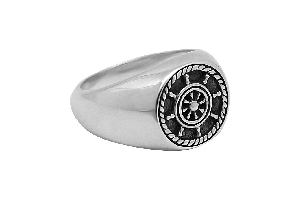 Men's Silver Wheel Ring