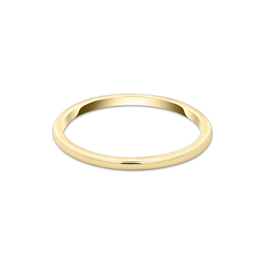 Solid Gold Plain Round Band Ring