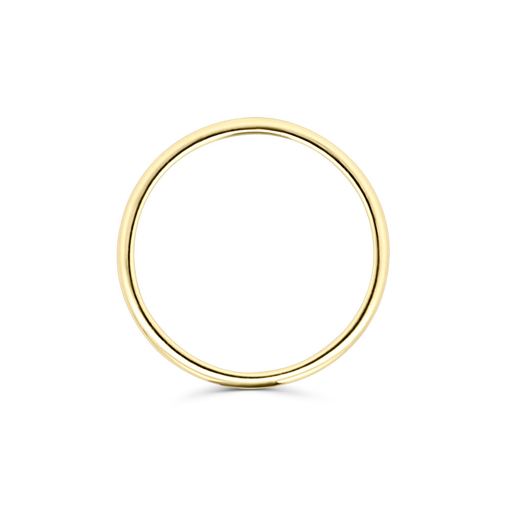 Solid Gold Plain Round Band Ring