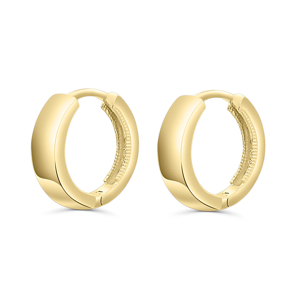 Solid Gold Small Bold Hoops