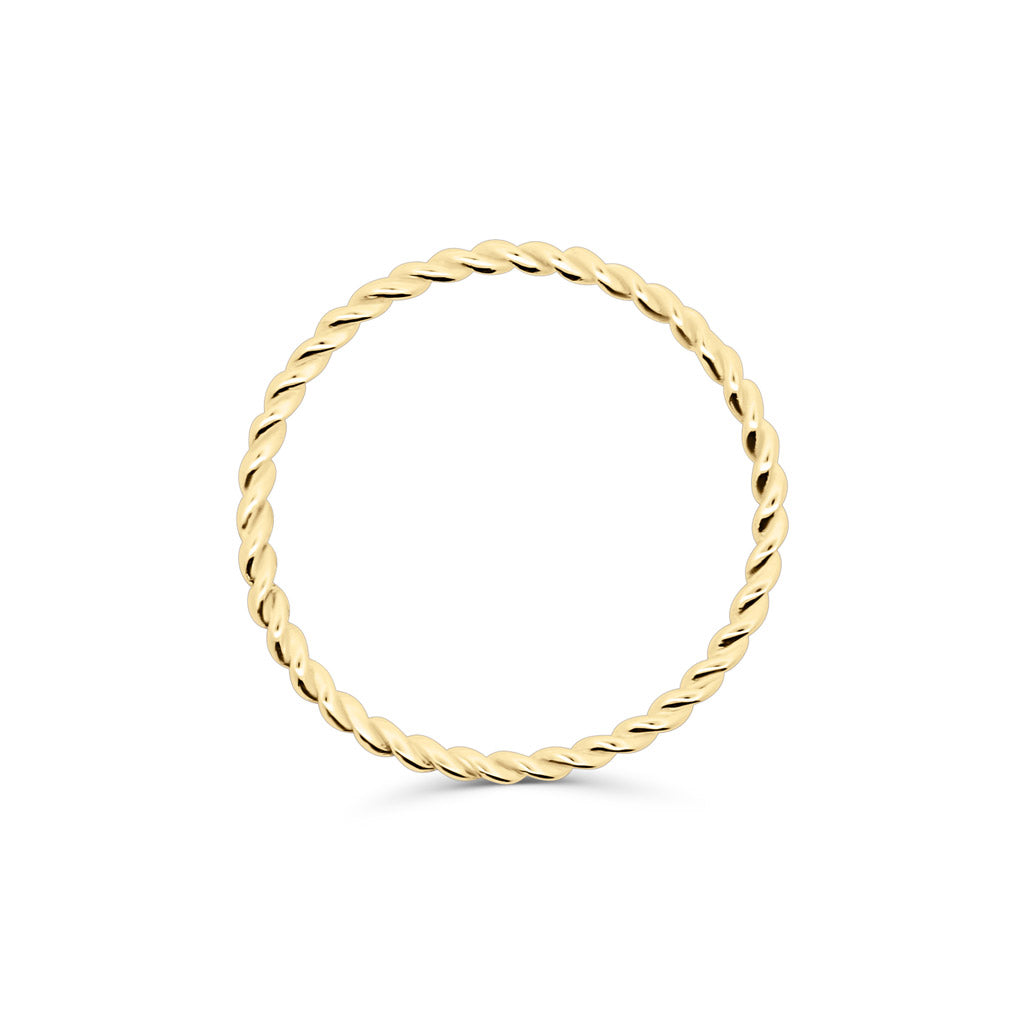 Solid Gold Twist Band Ring