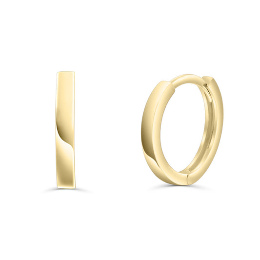 Solid Gold Basic Hoops 11mm