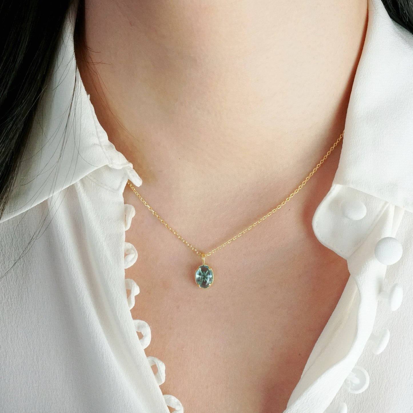 Bloom Blue Topaz Necklace