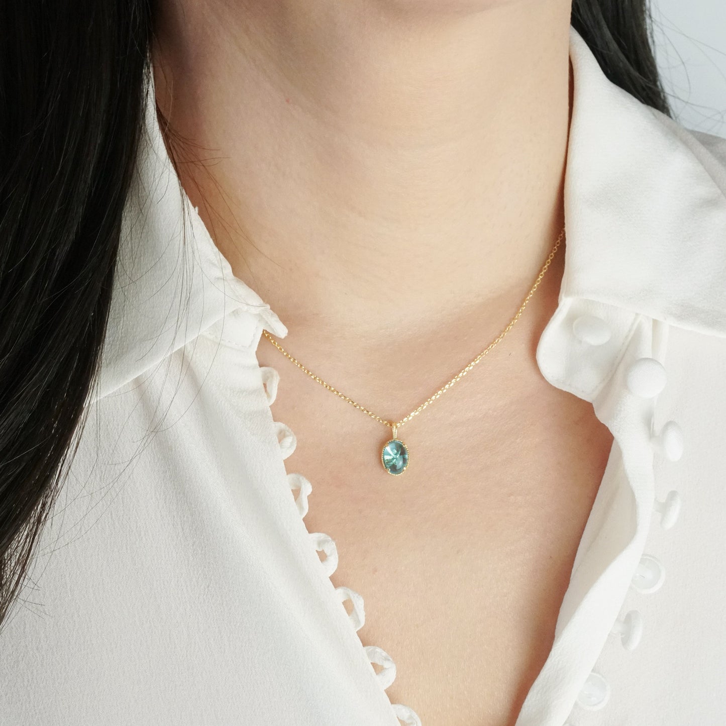 Bloom Blue Topaz Necklace