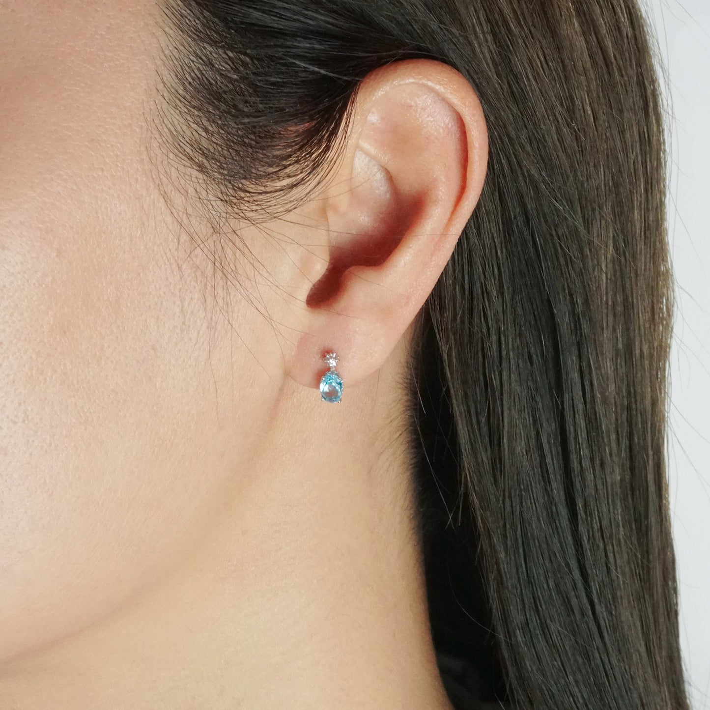 Solari Blue Topaz Studs Earrings