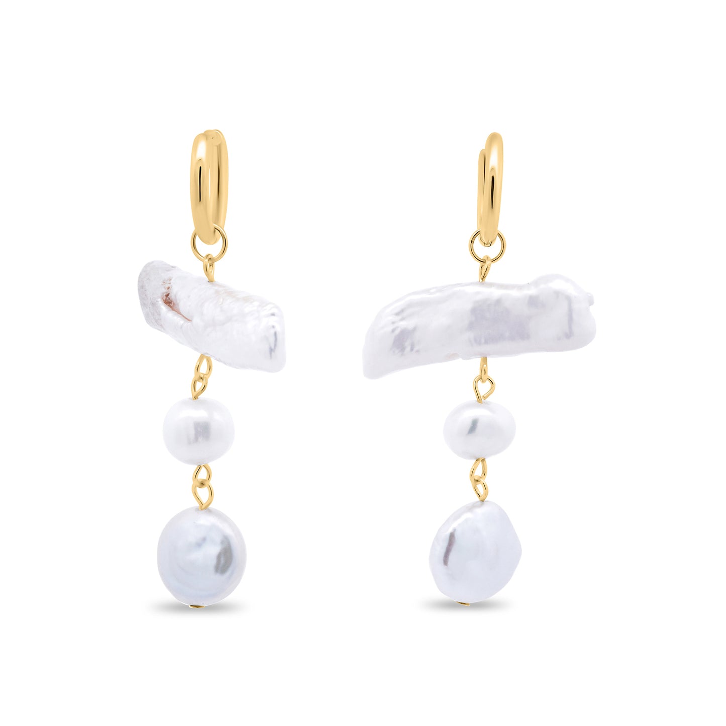 Harmony Pearl Hoop Earrings