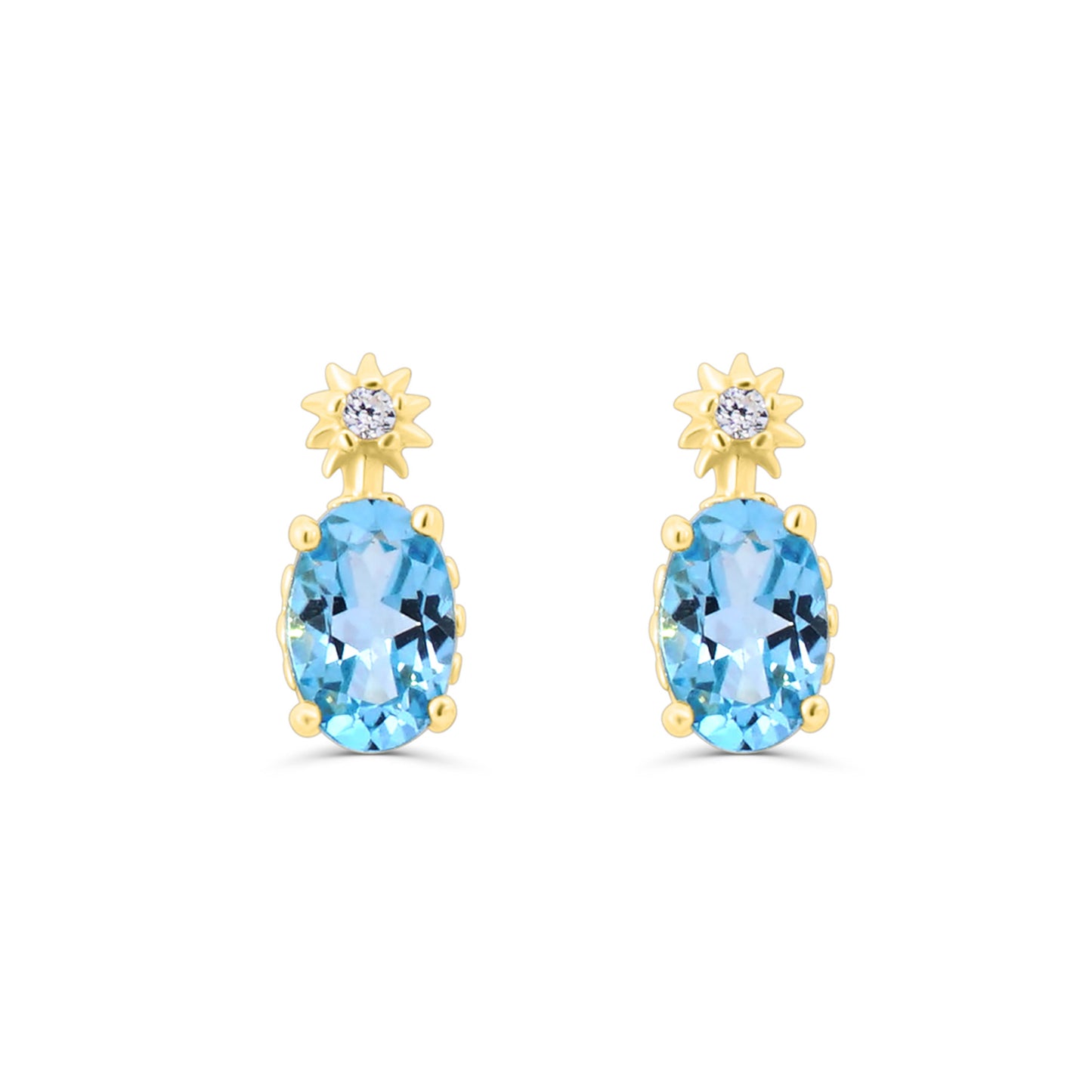 Solari Blue Topaz Studs Earrings