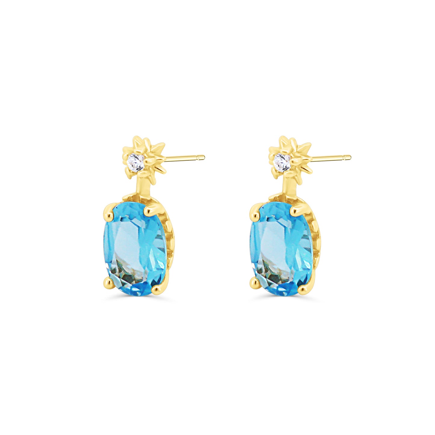 Solari Blue Topaz Studs Earrings