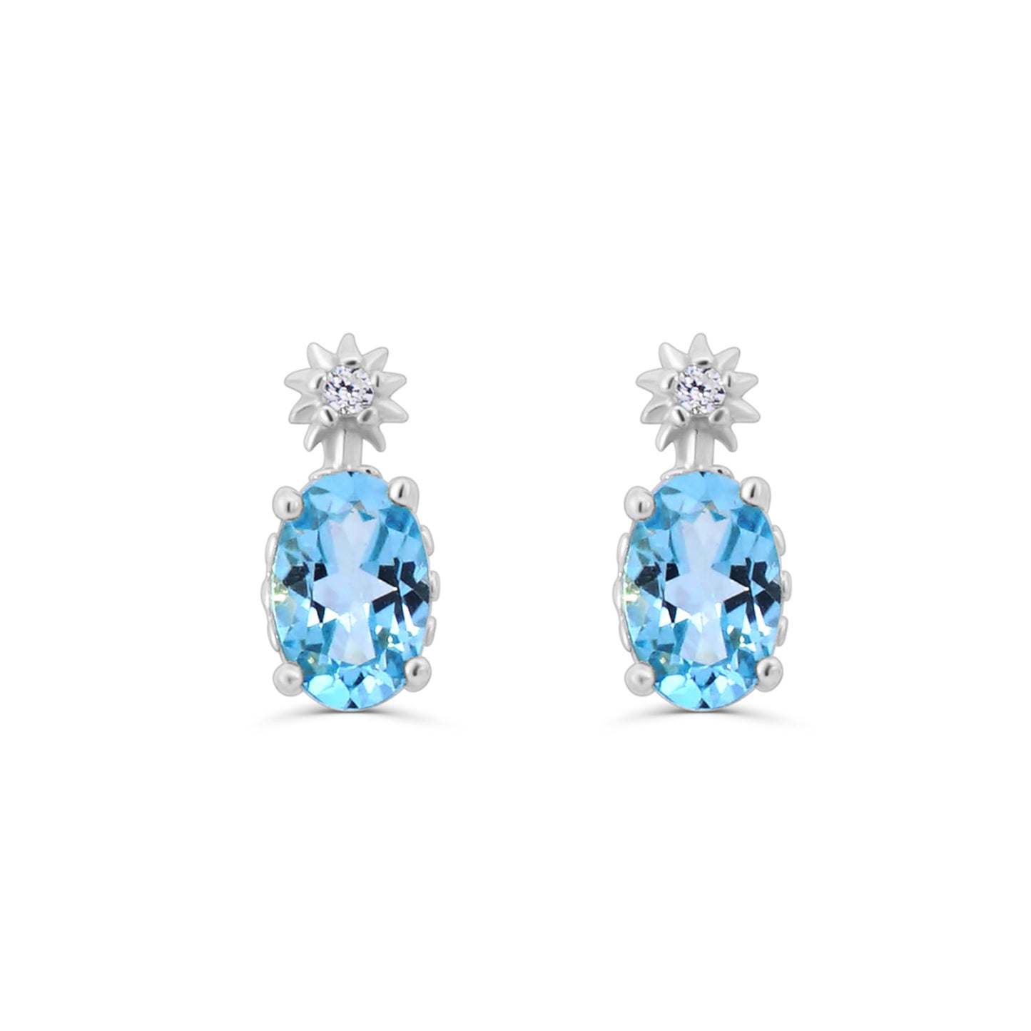 Solari Blue Topaz Studs Earrings