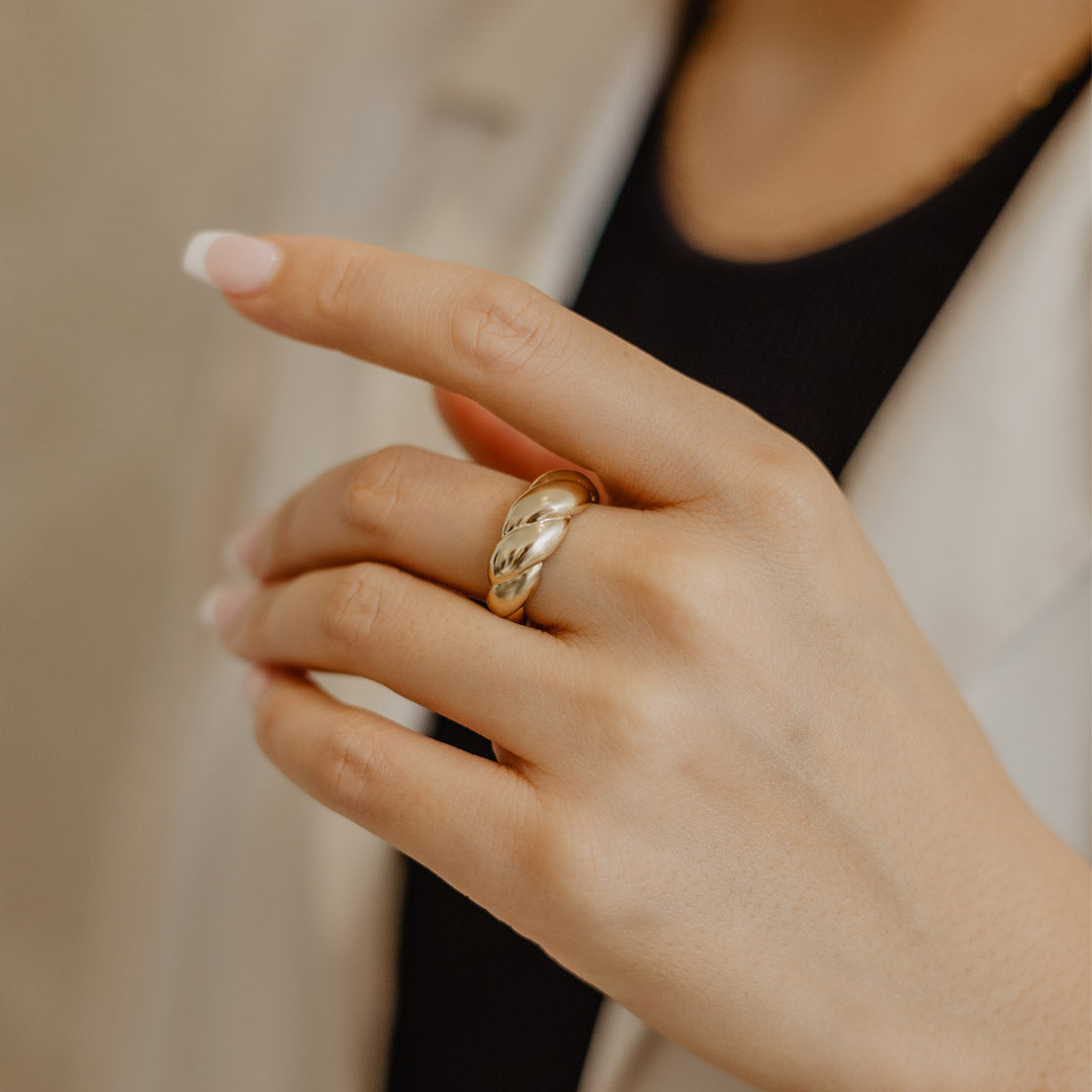 Croissant on sale dome ring