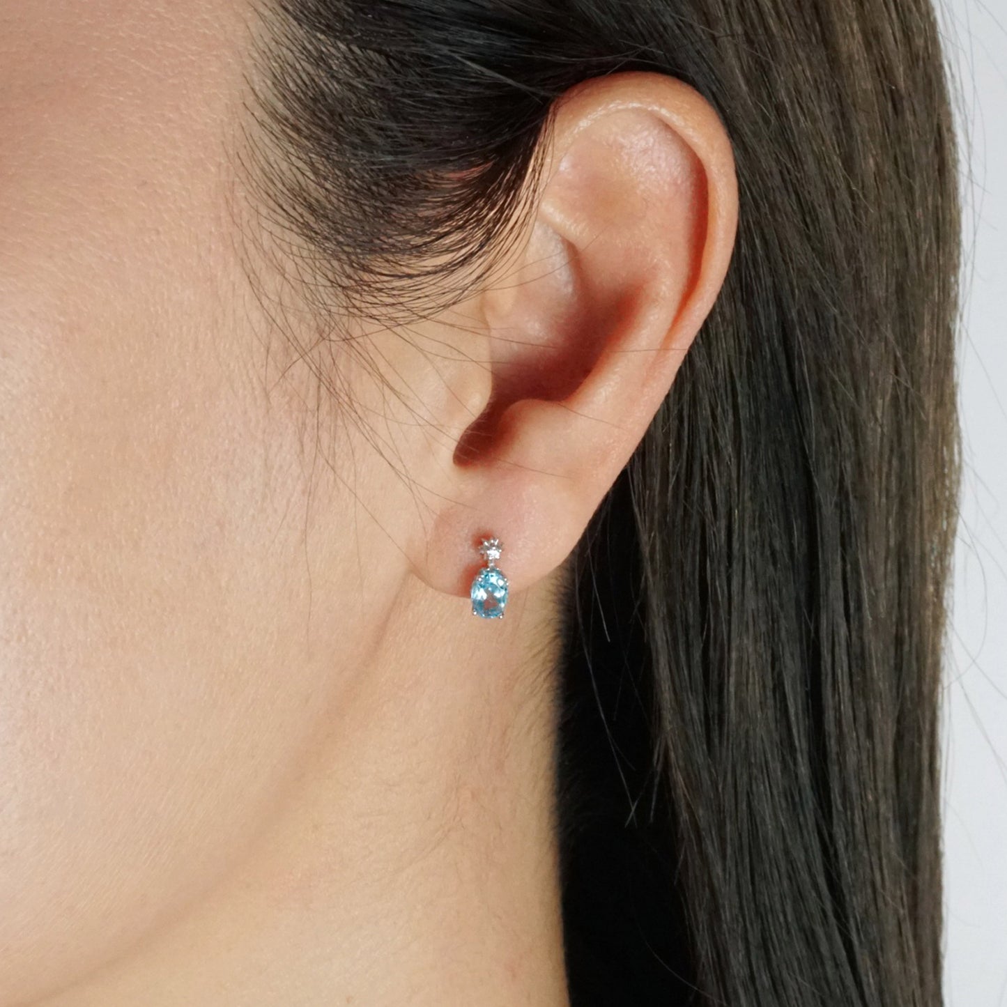 Solari Blue Topaz Studs Earrings