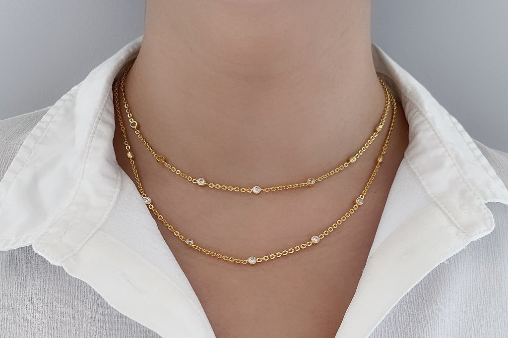 Gold Celeste shops Necklace