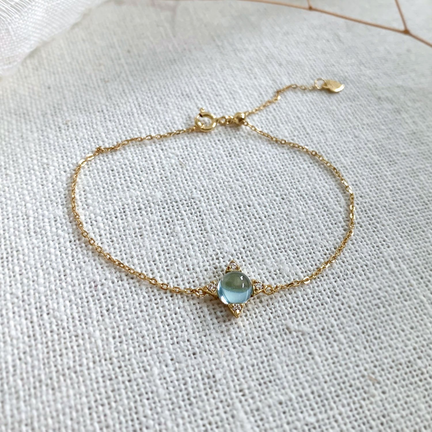 Lyra Blue Sky Topaz Bracelet  Handmade Women's Jewelry - KEMMI Collection