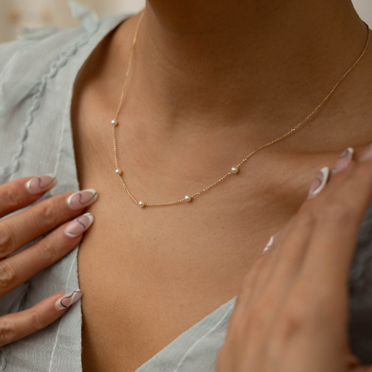 Coretta Layered Silver Necklace